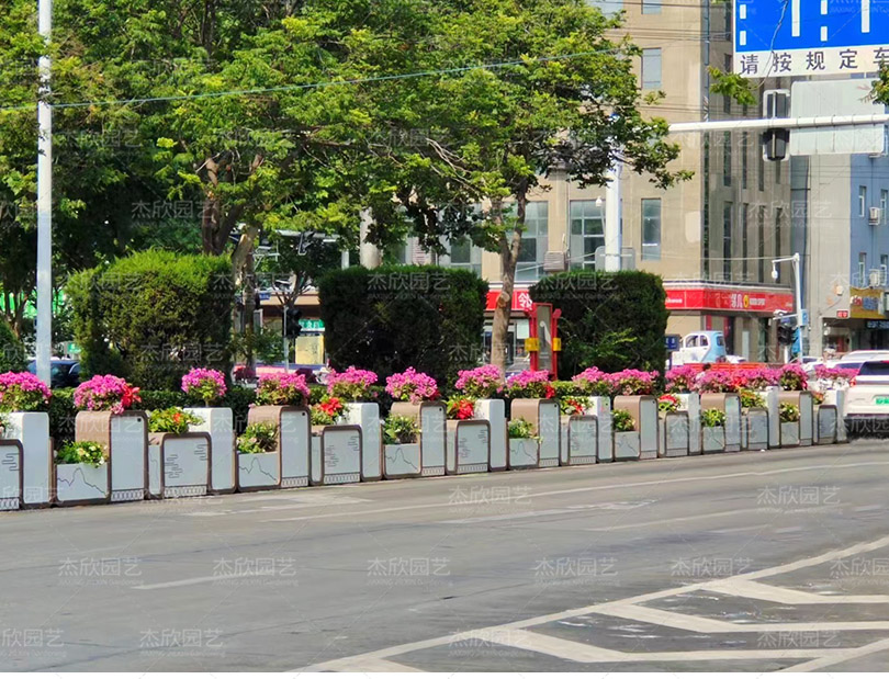 山水輕鉤道路隔離花箱安徽案例