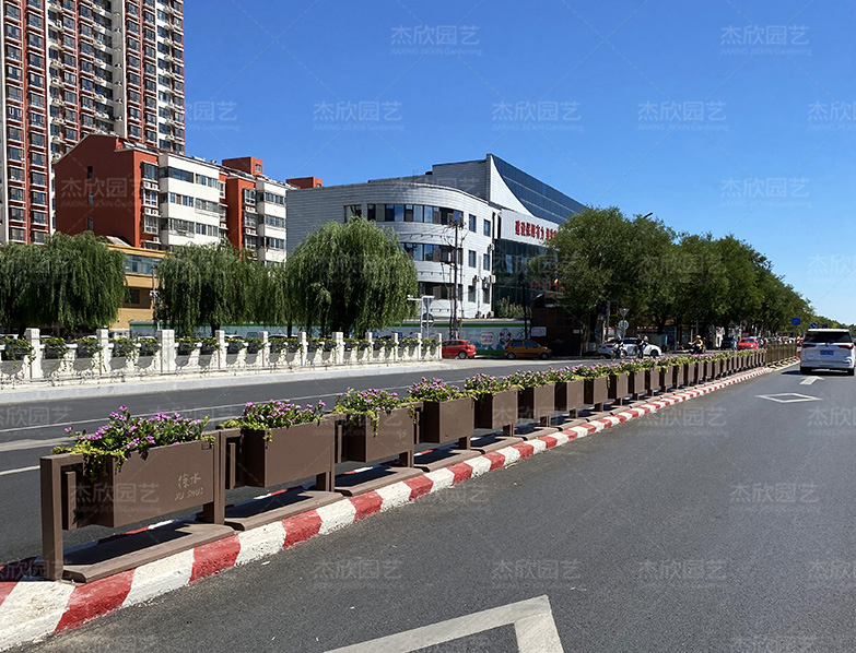 道路隔離花箱河北花箱案例